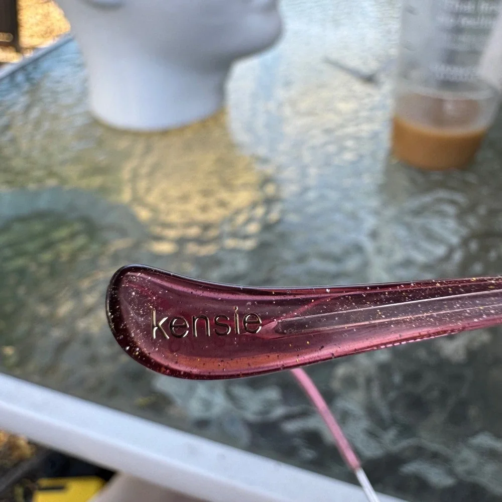 Kensie Pink Glitter Cat Eye Eyeglass Sunglass Frames Rose Gold Preppy Sparkle‎